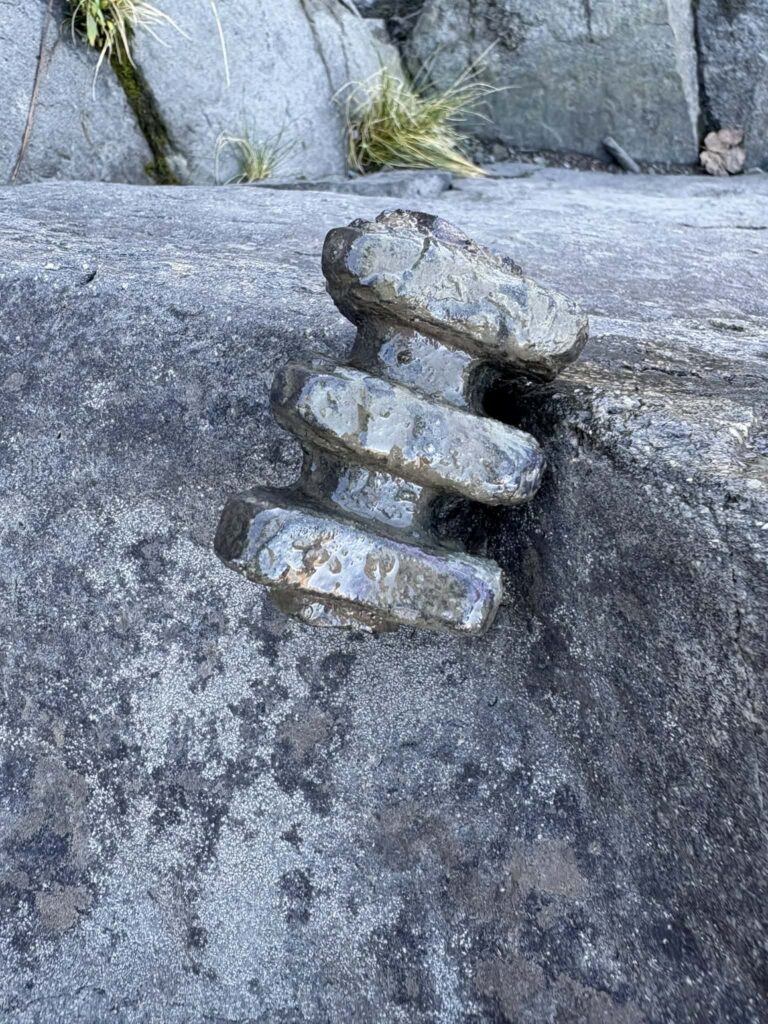 Rusty metal finds and treasures from a magnet fishing trip