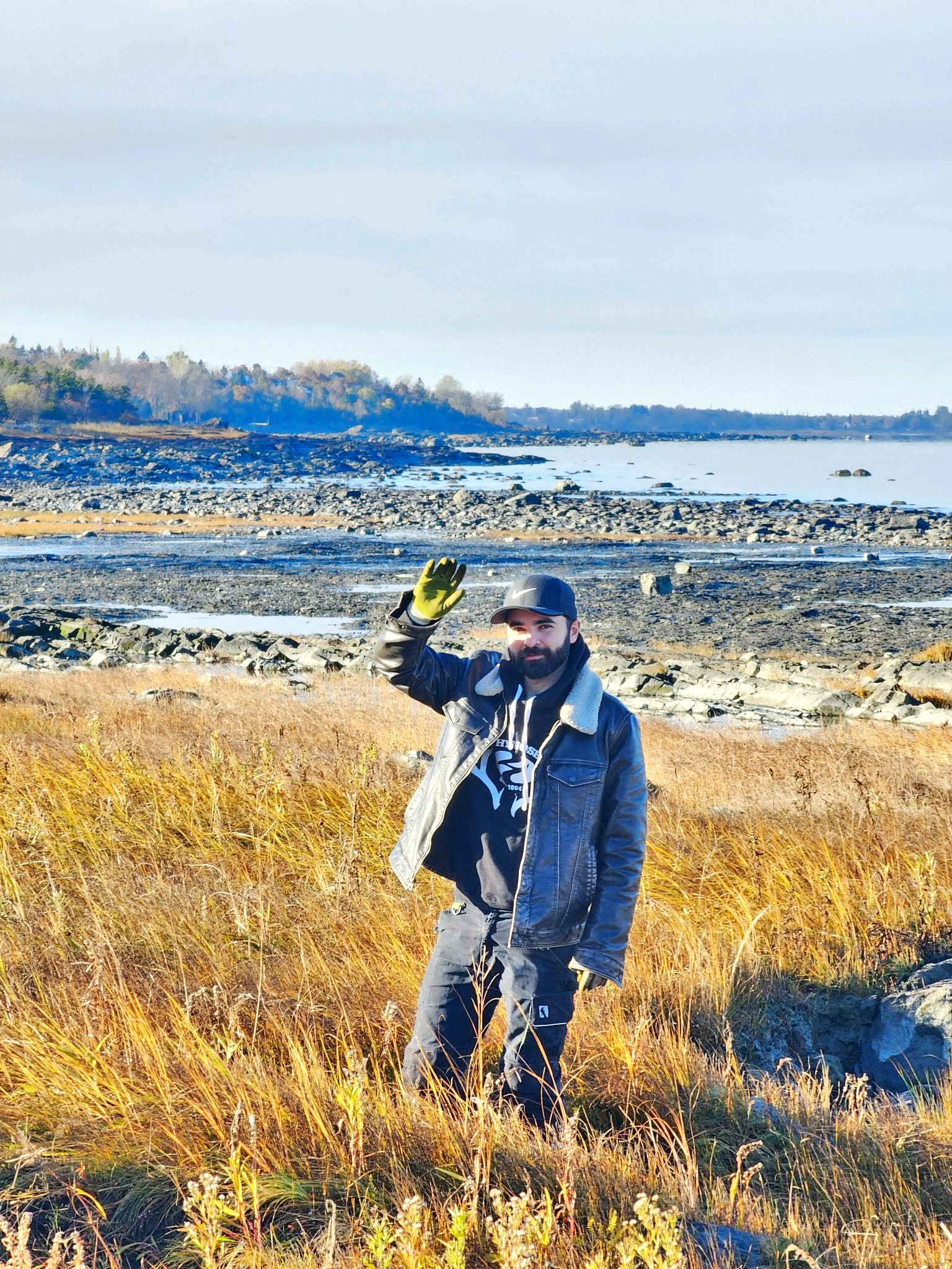 Olivier saying Hi to the world