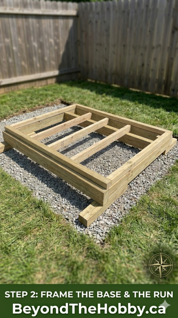 step 2 the frame and the run